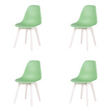 Silla Eames Para Comedor, Polipropileno Resistente, Set De 4