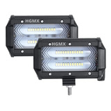 Par Faros Auxiliares Barra 24 Led 72w Lupa 12~24v Dually 