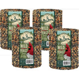 Paquete De 4 Cilindros Grandes  Wild Bird Feast Birdseed De 