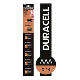 Pilas Alcalinas Aaa Duracell Mn2400 Blister X 14 Unidades