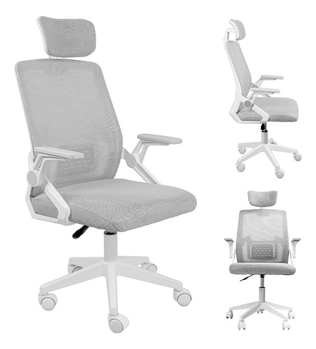 Silla Ejecutiva Respaldo Ergonomica Oficina Escritorio Gris