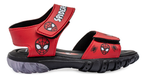 Sandalia Velcro Niños Bebe Led Luces Spiderman América - Cuo