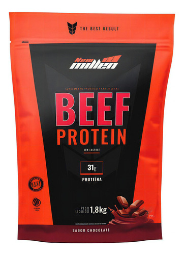 Beef Protein Isolate 1.8kg - New Millen - 0 Lactose, Isolado Sabor Chocolate
