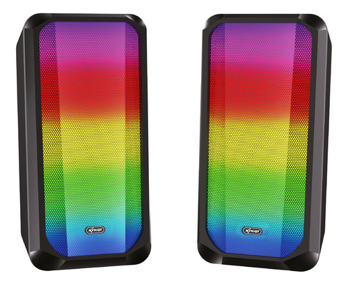 Caixa Caixinha De Som Pc Gamer Com Subwoofer Led Rgb Potente