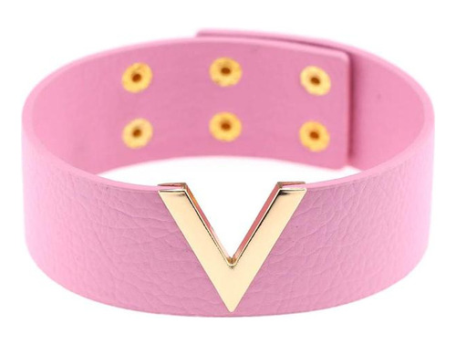 Kmvexo-collar De Cuero Para Hombre Y Mujer, Garganp019 Pink