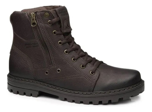 Bota Coturno Masculino Pegada Casual Couro Legítimo Original