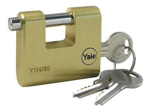 Candado Yale 11450 Persiana Cortina Inviolable 3 Llaves Color Dorado