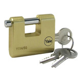 Candado Yale 11450 Persiana Cortina Inviolable 3 Llaves Color Dorado