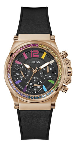 Reloj Guess Mujer Charisma Gw0562l3 Color Negro 