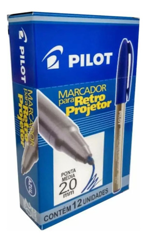  Caneta Para Retroprojetor 2.0mm Azul Pilot Cx C/12