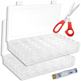 Caja Organizadora De Plástico Transparente De 2 Paquet...