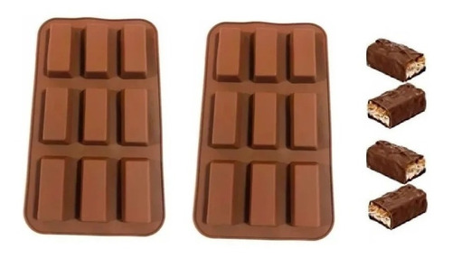 2 Moldes Silicona  Chocolate Molde De Silicona Barra Cereal