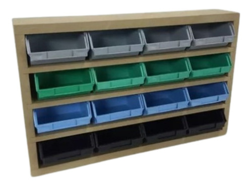 Organizador Pared/mesa  16 Bins 10x5x10 Cm