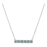 Dije De Plata Cadena Collar De Plata Mujer Joyería Plata 925 Color Verde