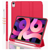 Funda iPad Air 4 Imieet Delgada Con Soporte Lápiz Rojo
