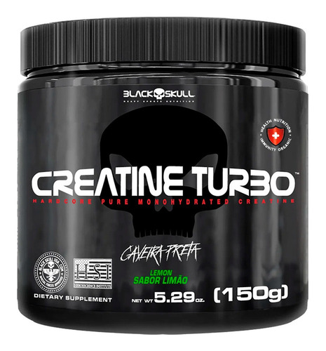 Creatina Turbo - 150g - Black Skull Caveira Preta