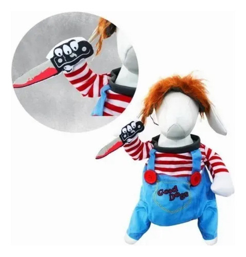 Disfraz Chucky Para Animais De Estimação Para Cães Ou Gatos