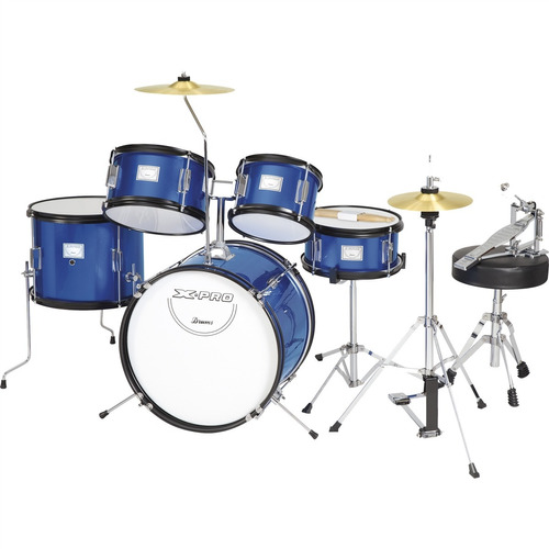 Bateria Profissional C.ibanez Acústica Completa Jr Plus Azul