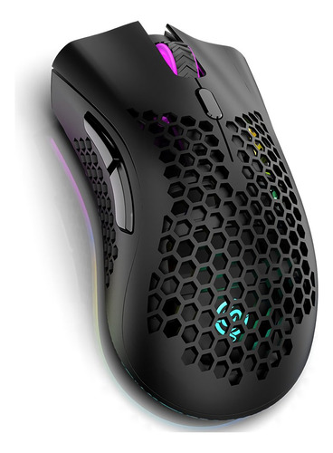 Mouse Gamer Colmeia Para Jogos 7.200 Dpi Óptico Com Led Rgb