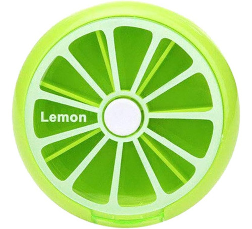 Organizador De Píldoras Invoda Limon, 1 Pieza, Semanal, 9 Cm