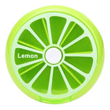 Organizador De Píldoras Invoda Limon, 1 Pieza, Semanal, 9 Cm