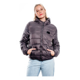 Campera Mujer Inflable Con Piel Bariloche 632