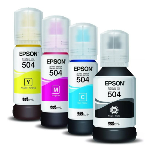 Tinta Epson 504 Combo 4 Color L4150 L4160 L6161 L6171 L6191