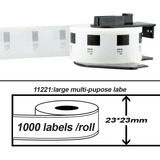 Rollo De Etiquetas Dk1221 23mm X 23mm Con Base 1000 Etiqueta