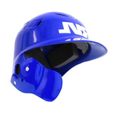 Casco Beisbol Rvl Una Oreja Azul Protector Mandibula Zurdo 