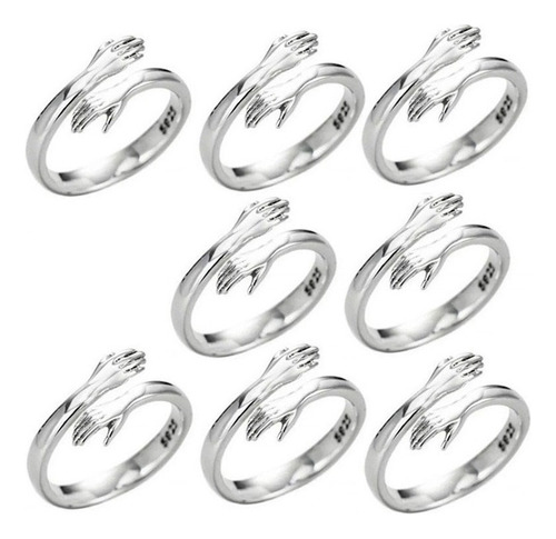 8 Anillos De Abrazo De Tamaño Ajustable Para Regalo De Parej