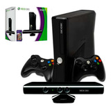 Xbox 360 Slim, Hd 500gb De Jogos, Rgh, Kinect E 2 Controles.