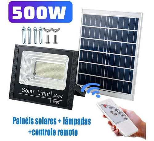 Luminária Solar Parede Sensor Presença 500w 248led