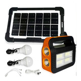Kit Solar Camping Usb + 2 Ampolletas Emergencia