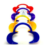 Retractor Circular Plástico Kit 4 Colores Abrebocas Infantil