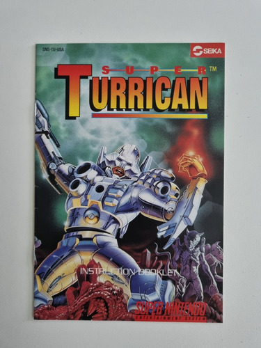 Instruction Booklet Super Turrican Snes Super Nintendo 