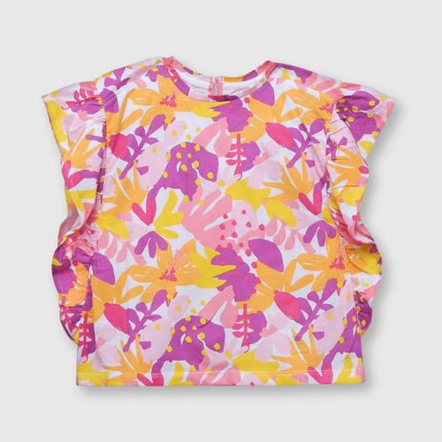 Polera De Bebe Niña Floreada Rosada (3 A 36 Meses)