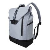 Mochila Impermeable Multiusos Para Hombre Y Mujer, Ideal Escolar, Viaje, Porta Laptop, Backpack Resistente A Desgaste Color Gris Diseño De La Tela Liso