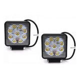 2 Faro Led 9 Auxiliar Cuadrado Camión Tractor Agricola 