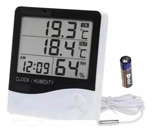 Higrômetro Termometro Max E Min Com Sensor Externo Klx
