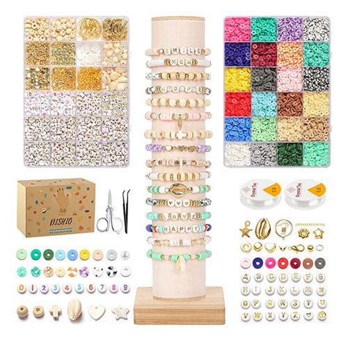 Kit De Pulseras Arcillo Coloridas Para Hacer Y Joyas 6000pcs