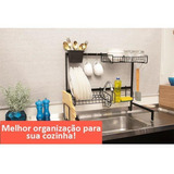 Cozinha Autossustentável Modular Luxo Preto 63cm