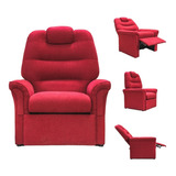 Sillon Reclinable Poltrona Tela Chenille Colores Varios