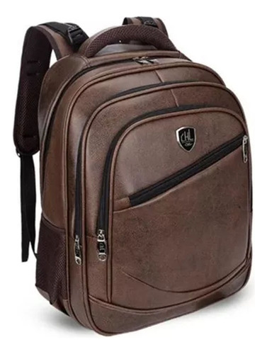 Mochila De Couro Masculina Notebook Impermeável 40l Original