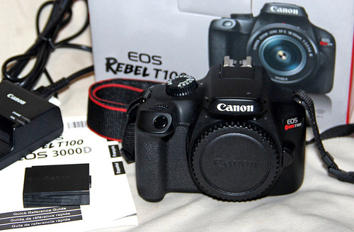 Canon Eos T100 Body 9mil Disparos Exelente Opcion+lente