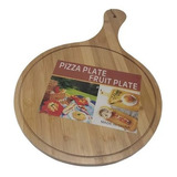 Tabla Bandeja Plato De Madera Para Pizza Cocina 36x25 