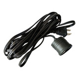 Extensión Eléctrica Con Socket Para Foco 4 Metros Techtools Color Negro