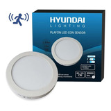 Panel Led 18w Sobrepuesto Luz Fria Sensor Movimiento Hyundai Color De La Luz Blanco Frío