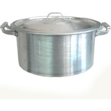 Cacerola Aluminio Gastronomica N° 26 Reforzada 6.9 Litros Color Gris
