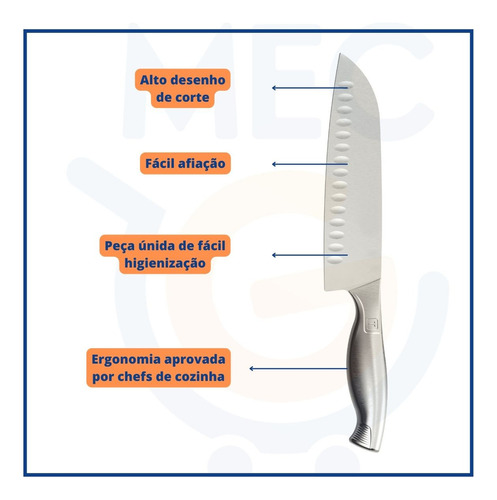 Faca Santoku Sublime Em Aço Inox 7,5 Tramontina