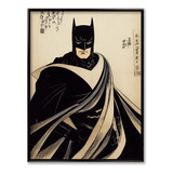 Cuadro Batman Comic Japonés 30x40 Cm Marco Negro